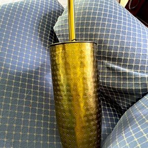 Toilet Brush and holder hand hammered
